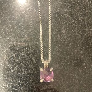 David Yurman Chatelaine® Pendant Necklace
Sterling Silver with Amethyst stone